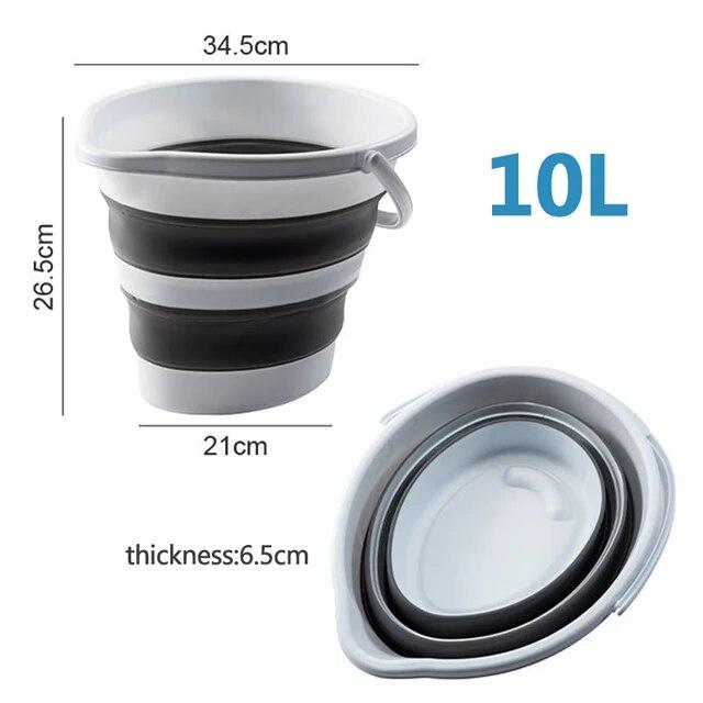 5/10/15L Collapsible Water Bucket Folding Plastic Household Cleaning Bucket Outdoor Portable Camping Gardening Fishing Supplies