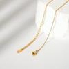 18K Gold Opal Heart Pendant Necklace - Stainless Steel, Light Luxury, Non-Fading, Versatile Women's Jewelry