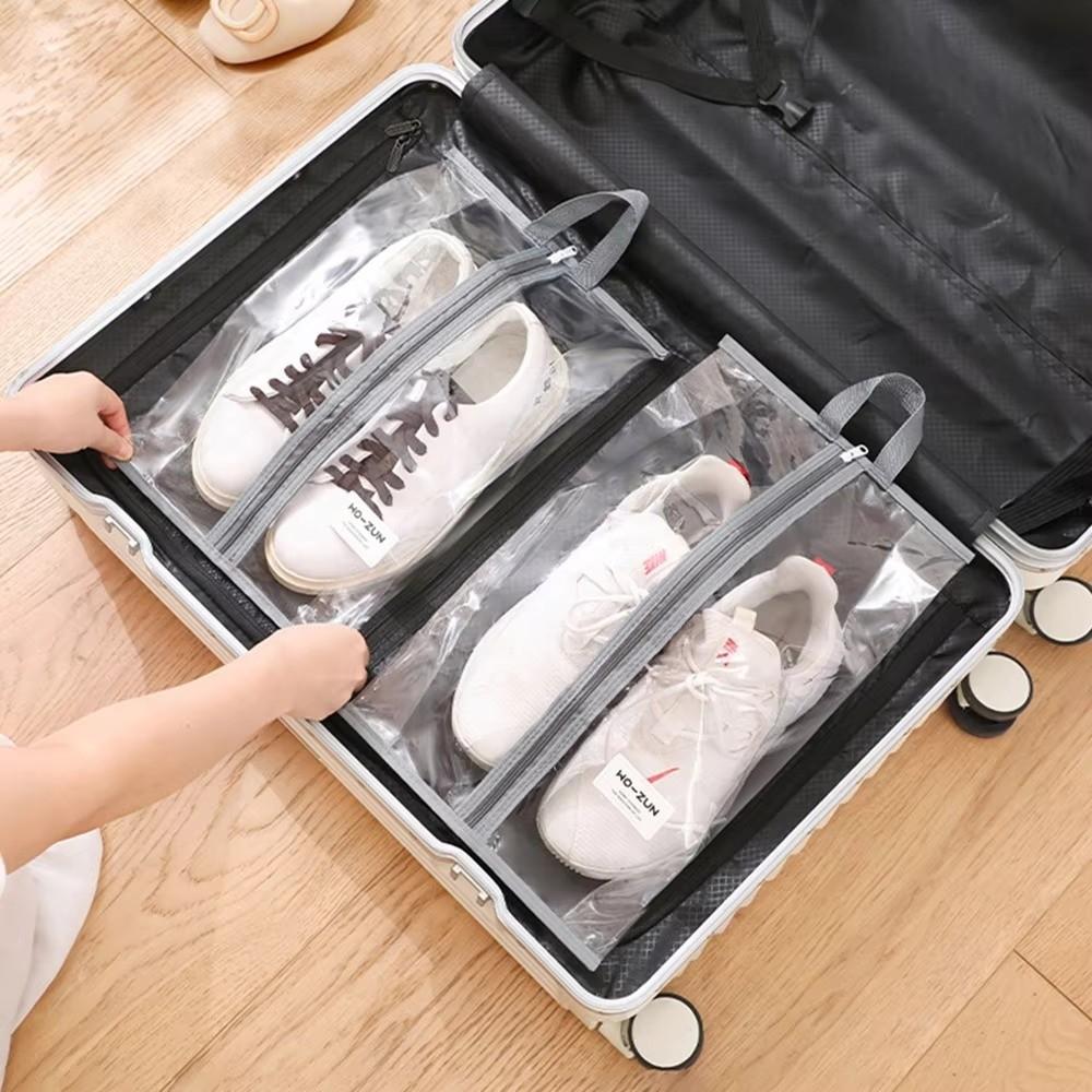 Portable Waterproof Shoe Storage Bag Transparent Moistureproof Shoe Bag Travel Storage Dustproof Shoes Organizer