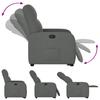 Vidaxl Lift and Tilt Recliner, Dark Grey, Fabric Upholstered