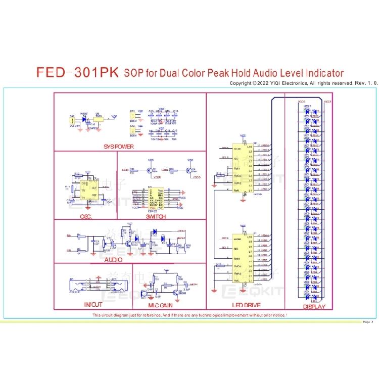 LED Audio Level Indicator Diy Kit Electronic Audio Sound Spectrum Analyzer Level