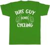 This Guy Loves Cycling Mens T-Shirt Bike Biker Bicycle Cycle Birthday Gift Tee