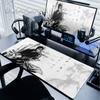 Anime Roronoa Zoro Black And White Mouse Pad One Piece Extended Desk Mat PC Gamer Desk Accessories ESports PC Keyboard Tablepad
