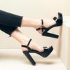 Women's Thick Heel Platform Strap High Heels - Summer 2023 Edition
