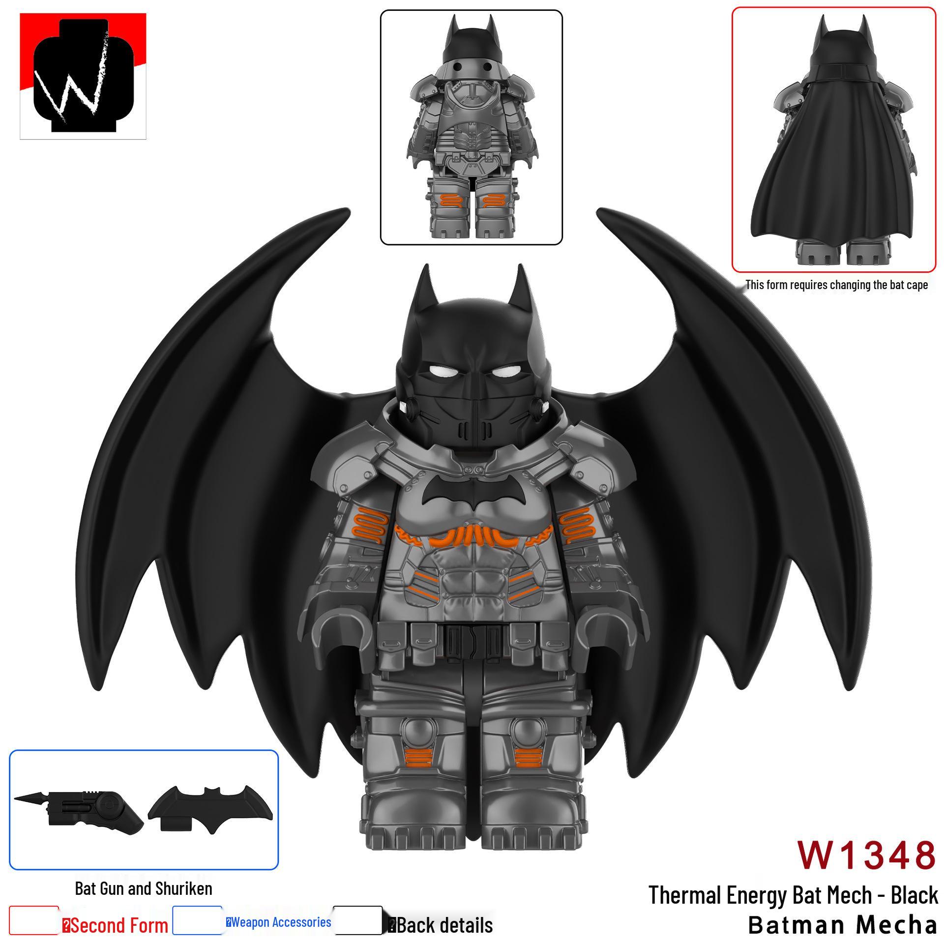 Super British Series Thermal Bat Building Blocks Small Figure Toy W1348-1350