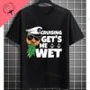 Funny Swinger Pineapple Boat Graphic Tshirt With Cruise Gets Me Wet Shortsleeve Crewneck Cotton Adult Tshirt Unisex Clothing