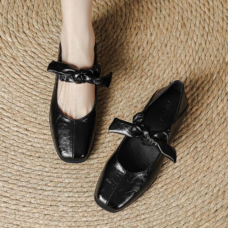 Fashion Women Soft Flats Sandals 2025 Summer New Fashion Butterfly Knot Flats Shoes Comfy Shallow Mouth Slip-on Daily Dress Women Flats