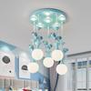 Children's Carousel LED Penadant Chandeliers for Princess Room Bedroom Living Room Hanging Lighting Decor Art Ceiling Lamps