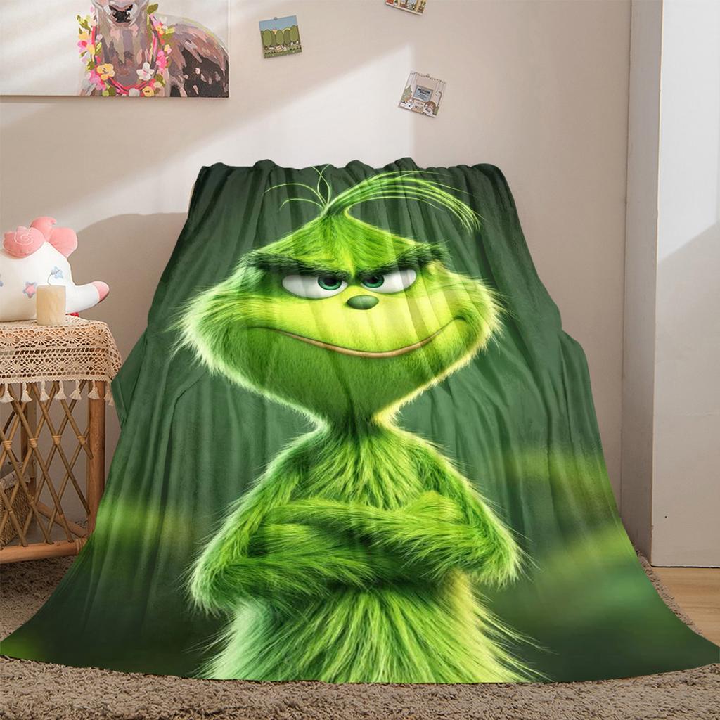 Christmas Gift Comedy Movie How the Grinch Stole Christmas blanket home warming, four season bed decoration sofa cover flannel throwing blanket K14