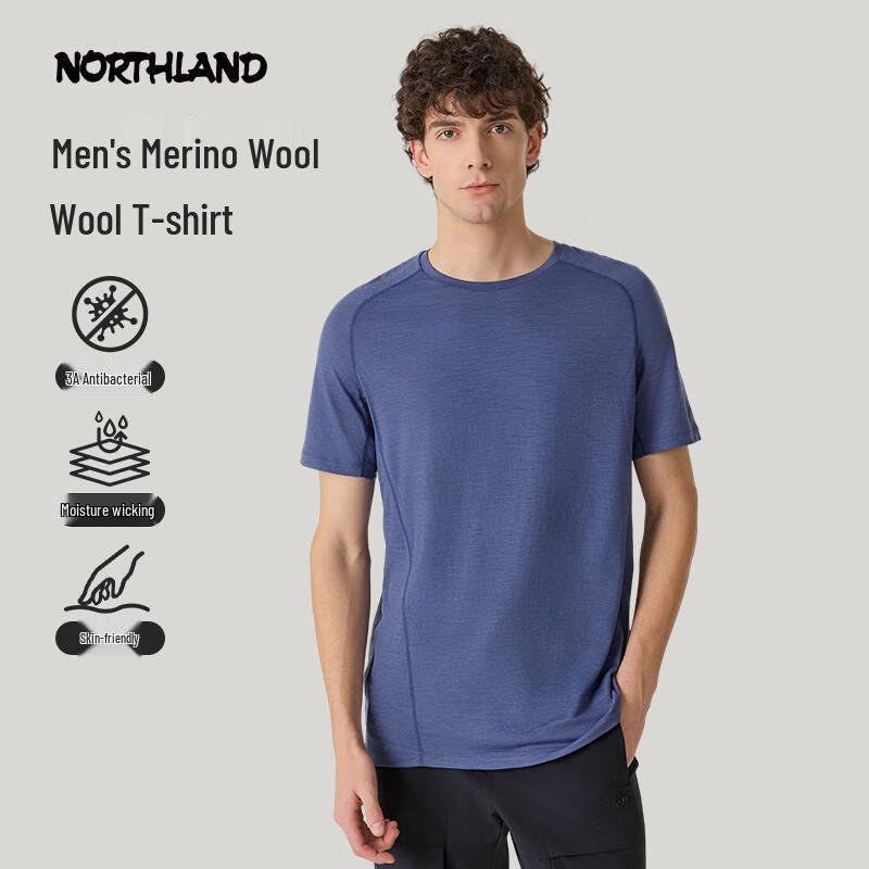 

NORTHLAND Men s Merino Wool Short Sleeve T-Shirt 170/88A