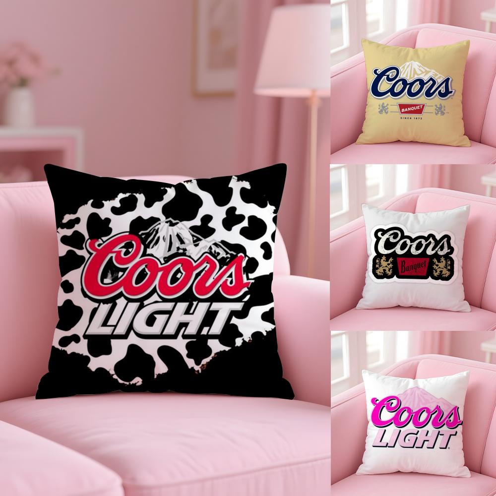 Klassische C-Coors Kissenhülle Plüschstoff Weich Doppelseitig Bedruckt Sofa Warm Winter Zuhause Geschenk Kissenbezug
