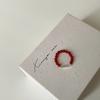 Light Luxury High-End Agate Beaded Elastic Ring For Women'S Personality Elegant, Exquisite And Fashionable Versatile Ring Ring