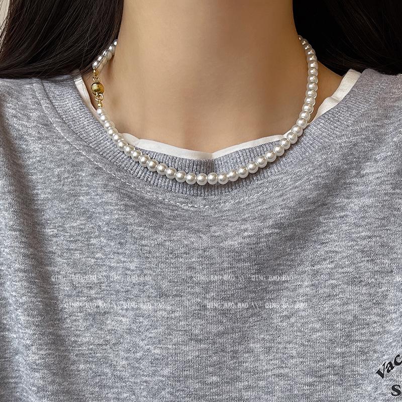 Colier Elegant cu Perle pentru Claviculă - Bijuterii Trendy de Lux Ușor pentru Femei