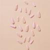 Almond Press On Nails Fake Nails Glossy Acrylic Artificial Nails Stick On Nails for Womens 24Pcs 12Sizes Glue On Nails