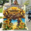 1pc Blanket Bumblebee and Optimus Prime Print Design, Lightweight Blanket for Sofa, Bed- Soft &Warm, Gift for All Seasons like Christmas, Halloween