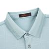 Septwolves Herren Kurzarm-Poloshirt aus Maulbeerseiden-Jacquard