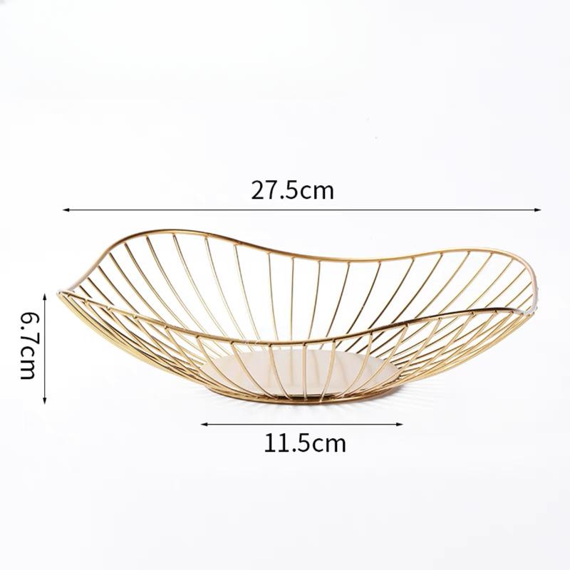 Jednoduchý košík na ovoce severský styl domácí talíř na ovoce obývací pokoj kovaný talíř na ovoce svačina kreativní nádoba na ovoce úložný košík