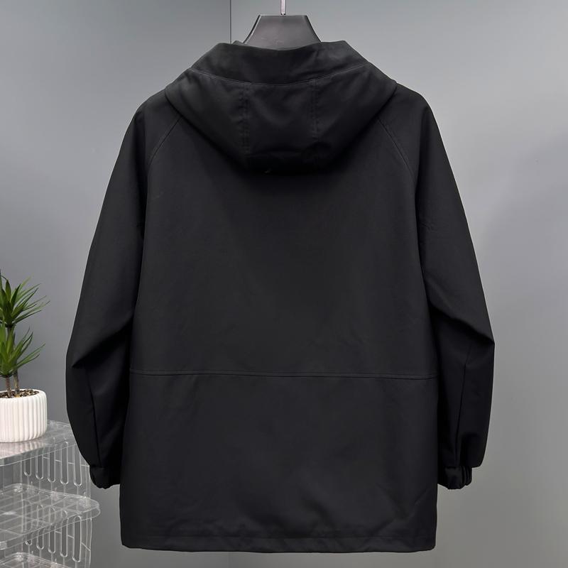 Plus Size 4XL-11XL Autumn Waterproof Trench Coat for Men Windbreaker Casual Long Sleeve Oversize Men's Jackets Hooded