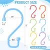Wenqik 12 Pcs Colorful S Hooks Hanging Stainless Steel Multi Functional Metal Hanging Hooks Reversible Metal S Shaped Hook for Kitchen, Bathroom,