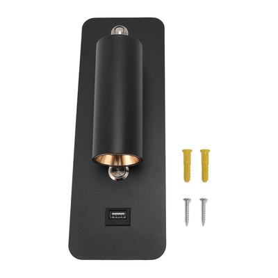 LED Wall Lamp Wall Mounted Reading Light with USB Port for Bedside Reading Bedroom Living Room