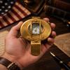 Antique Finish Brass Compass  Handmade Marine Navigation Instrument  Pocket Compass Gift
