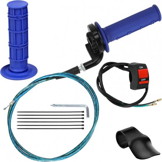 HIAORS Mini Bike Throttle Assembly Compatible With Coleman CT200U BT200X CT200U-EX, 7/8 Twist Throttle Cable Handle Grips Kit For Dirt Pit Bike