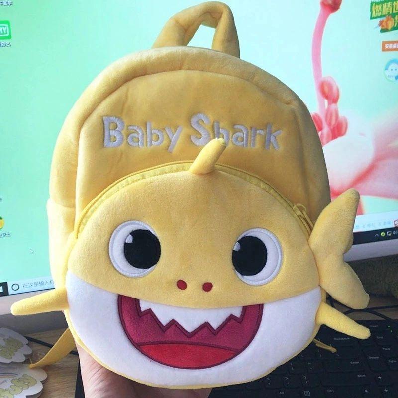 Baby Shark Plush Backpack For Kids Cute Soft Shoulder Bag Childrens Schoolbag Gift