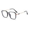 Myopia Glasses Women'S Finished Campus Style Student Box Large Frame Anti-Blue Light Lady Metal Frame Myopia Glasses