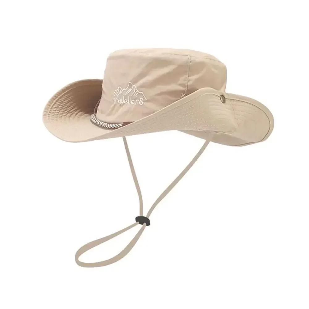 New Bucket Hat Fisherman Hat Sunscreen Cap Wide Brim Hiking Hats Quick-Drying Sun-Shade Fishing Caps