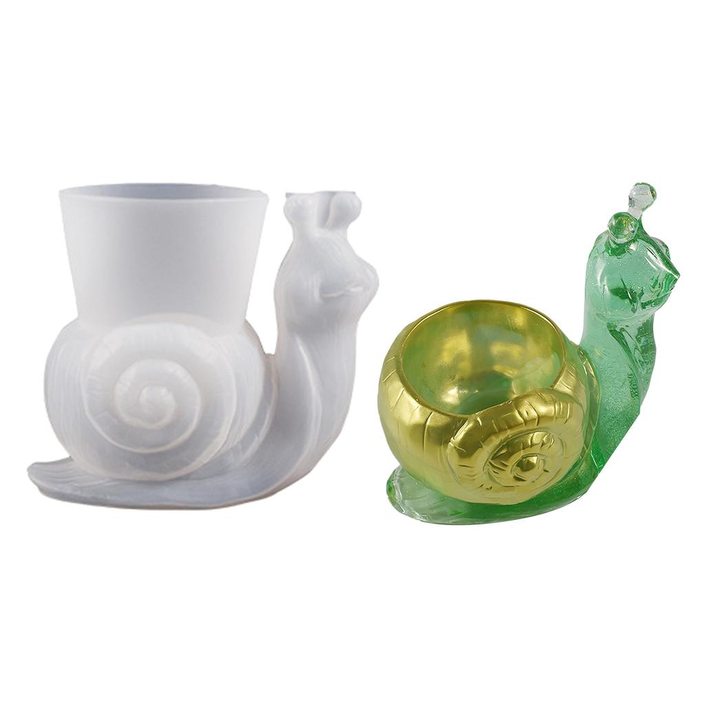 3D Snail Gypsum Flower Pot Silicone Mold Epoxy Resin Casting Mold Succulent Vase Cement Mold Candle Holder Mold