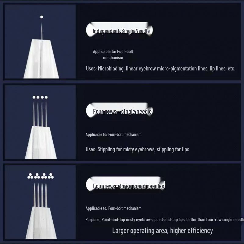 Quad-gun Embroidery & Lip Tattoo Machine with Integrated Lip Bleaching and Eyebrow Tattoo Functions.