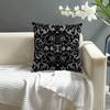 Black Lace Print Cushion Cover Inches Farmhouse Decor Home Throw Pillow Covers For Couch Decorations