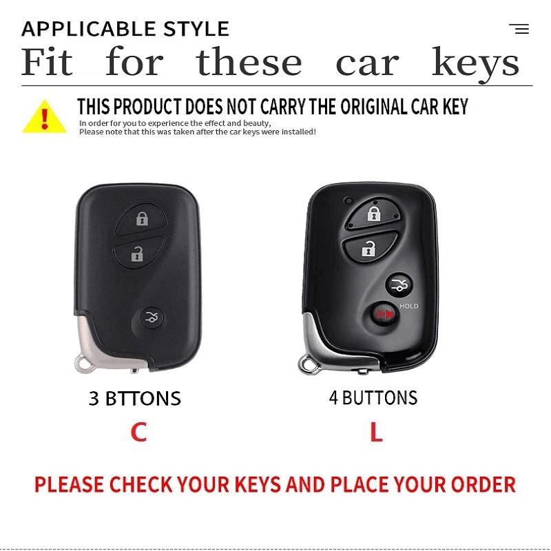 JBH4 Zinc Alloy Leather Car Key Case Cover Shell for Lexus IS250 IS300C RX270 CT200H 450h 460h GX400 GX460 ES240 ES350 LS460 GS300