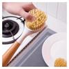 5 pcs Household Kitchen Brush Cleaning Gadget Long Handle Cleaning Brush for Pots and Pans, Bowl Scraper, Sisal
