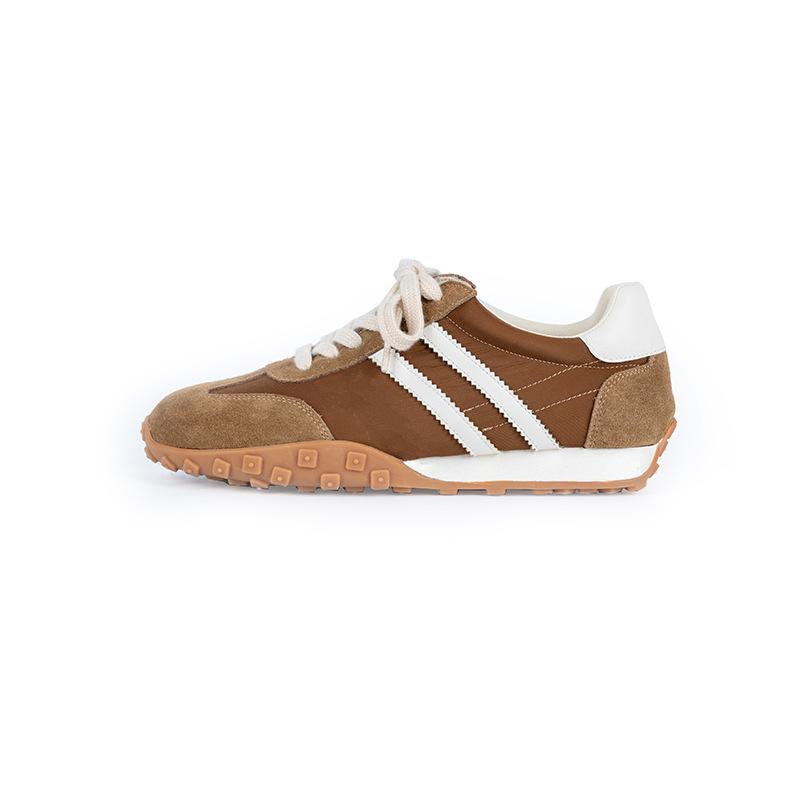 

Grape mother studiolee color matching leather lace-up Maillard soft sole casual versatile sports Dexun board shoes women 34