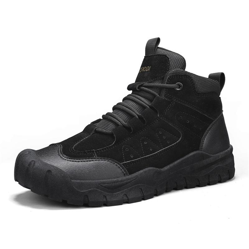 

Мужские походные ботинки Осень Зима Уличная обувь для ходьбы Путешествия Спорт Противоскользящие Износостойкие Нескользящие Удобные Мужские Повседневные Ботинки 39 чёрный