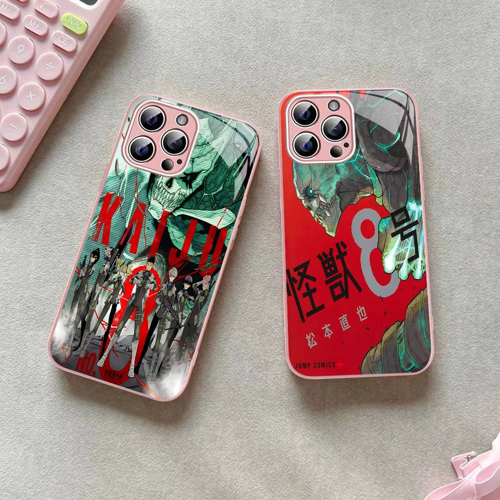 Classic Anime K-kaiju No8 For IPhone 14 13 12 Mini 11 Pro XS Max X XR 14 Plus Tempered Glass Cover