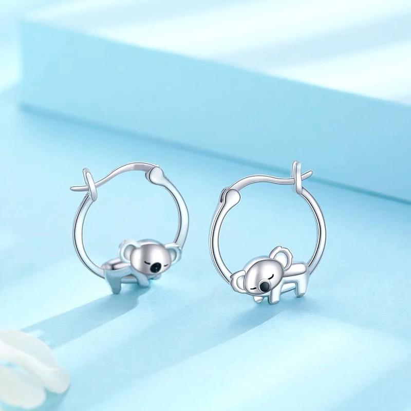 

CAOSHI Unique Cute Koala Design Women Earrings Copper Color Daily Wear Exquisite Girls Accessories Fancy Birthday Zircon Gifts