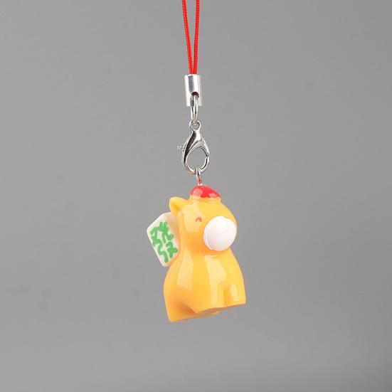 Phone Pendant 2026 Year of Horse Charm Good Luck Keychain Zodiac Animal Shape Mobile Phones Keys Bags Ornament