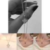 Fashionable Four-leaf Clover Sweater Chain For Women Alloy Material Geometric Design