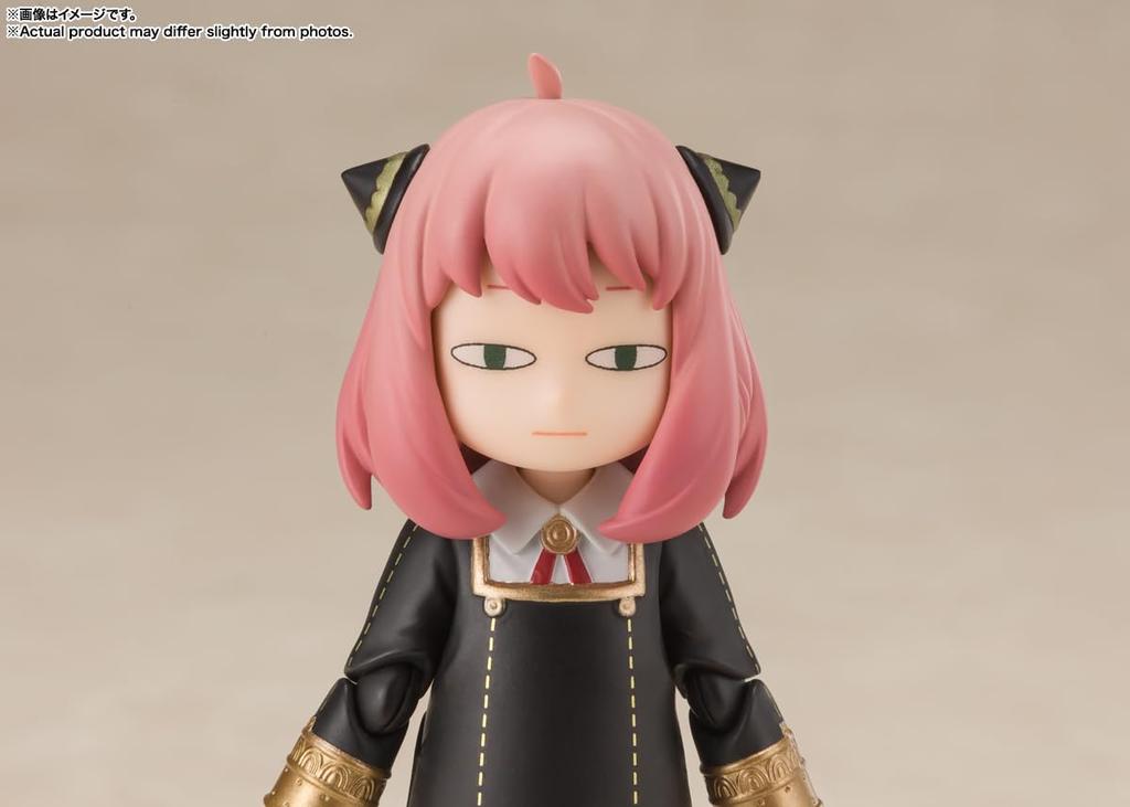 TAMASHII NATIONS Anya Forger 80mm malovaná pohyblivá figurka SHFiguarts SPY×FAMILY -Verze Seifuku- Přibl.. ABS a PVC