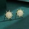 Fashion Earring for Women Snowflake Stud Sun Flower Earring  Original Sterling Silver Anniversary Jewelry Sterling Silver Jewelry
