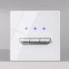 86 Type Creative White Glass Bedside Wall Switch with Indicator Light
