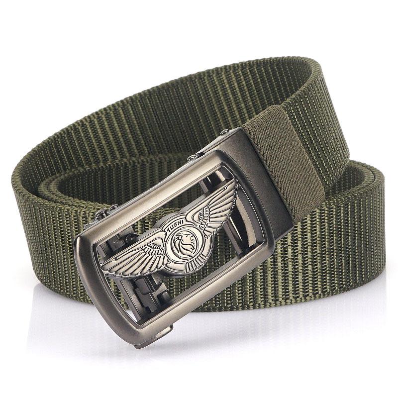 Noua centură pentru navetă pentru bărbați cu centură de nailon cu cataramă automată, centură groasă versatilă pentru petrecerea timpului liber în aer liber