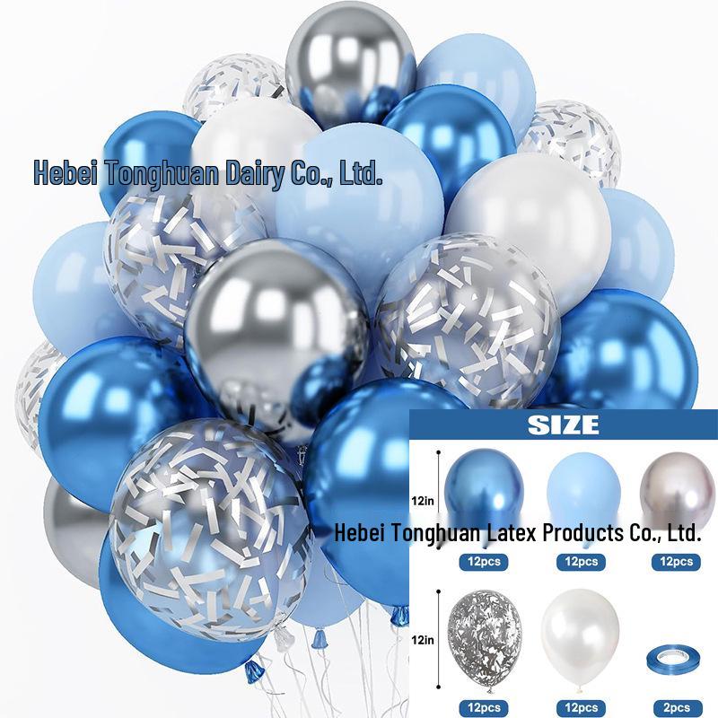 Neues Jahr Matt Glitzer Metallisch Latex Ballon Set für Dekorative Foto Atmosphäre