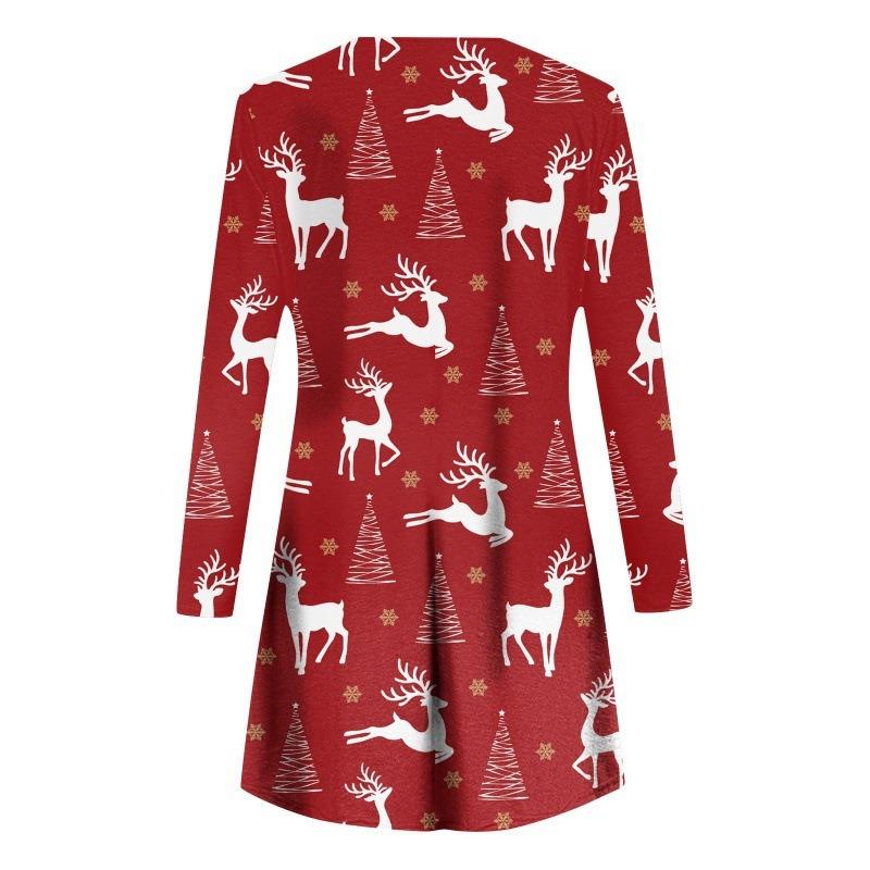 BITCED Fashion Autumn Winter Long Sleeve O-Neck Casual Dresses S