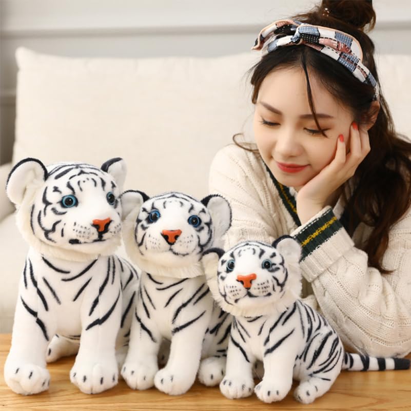 STOBOK Simulation Tiger Doll, White Tiger Plush Toy, Lucky Tiger Plush Toy, Tigger Plush Toy, Tiger Plush Toy, Parrot Plush Toy, Simulation Tiger