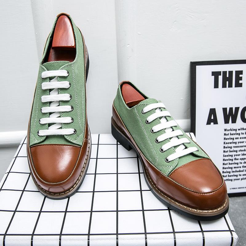 High Quality Low Heel Platform Shoes Leather Shoes Men Casual Lace Up Loafers Leather Premium Casual Luxury Brand Oxford Shoes