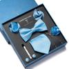 8-Piece Men's High-Grade Tie Set with Gift Box for Weddings and Formal Events