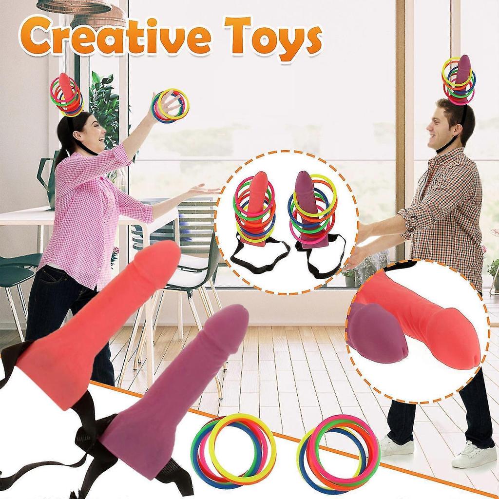 Hoopla Willy With Ring Game Indoor Toss Head Ring Heads Bride Hen Prop Party